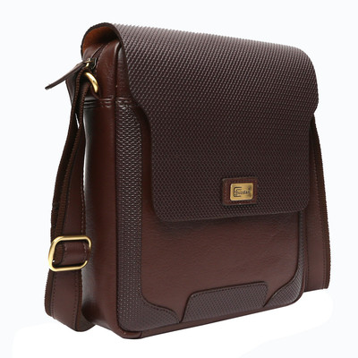 

Cuzdan Men Formal Brown Leatherette Sling Bag