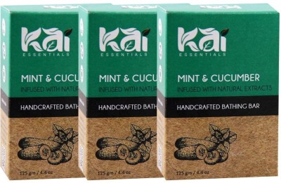 Kai Essentials Mint & Cucumber Handcrafted Bathing Bar(3 x 125 g)