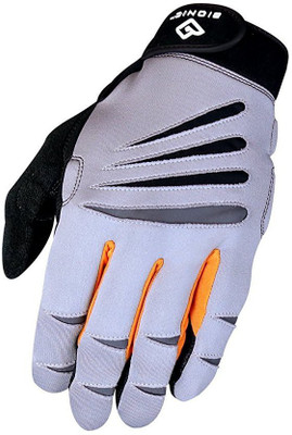 

bionic Men's Cross-Training Fingerless Gloves Gym & Fitness Gloves (Men, Grey, Orange)