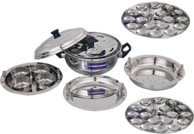 TENNYSON STEAMER MULTIKADAI SMALL WITH MINI IDLI PLATE Stainless Steel Steamer(2.5 L)