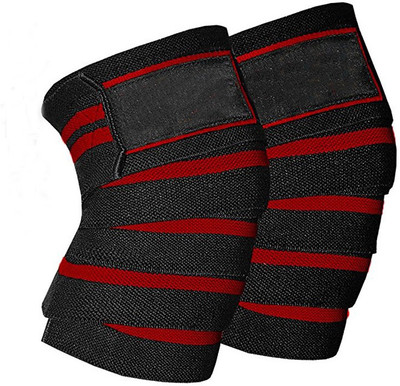 

Leosportz Knee Straps Knee Support (Free Size, Red, Black)