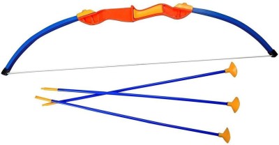 

IndusBay Big Size 30 Inches Super Archery Shoots Bow and Arrow Toy with 3 Vacuum Arrow Fun Toy for Kids(Multicolor)