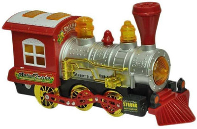 

Aarunsh Battery Operated Bump N Go Light Sound Bubble Shooter Train Engine Toy for Kids(Multicolor)
