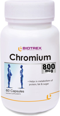 

Biotrex Nutraceuticals Chromium 800 mcg - 60 Veg Capsules(60 No)