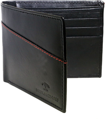 

NUKAICHAU Men Black Genuine Leather Wallet(7 Card Slots)