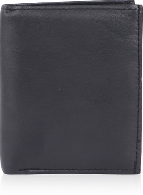 

inne Men Casual Black Genuine Leather Wallet(6 Card Slots), Black;maroon