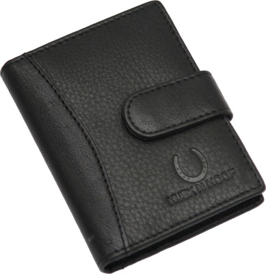 

husk n hoof Men Black Genuine Leather Card Holder(20 Card Slots)
