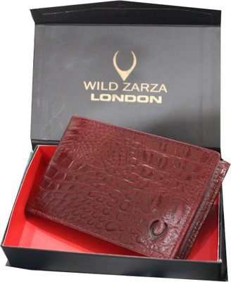 

wild zarza london Men Maroon Genuine Leather Wallet(15 Card Slots), Mahroon