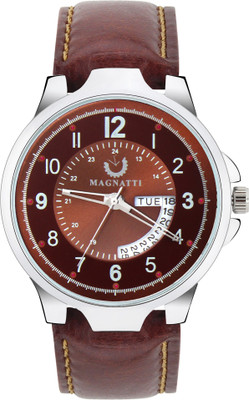 

MAGNATTI Brown Dial with Day and Date Display Brown Strap with Brown Dial Watch - For Men