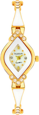 

WANTON Z1 Gold and white diamond studded stylish and attractive design watch for women Watch - For Women