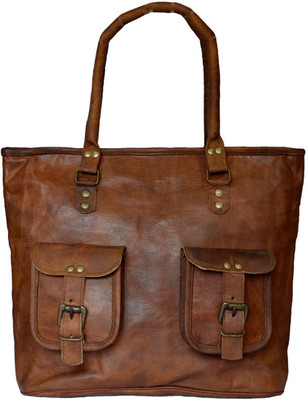 

The Artists Creation Women's Genuine Leather Stylish Purse Handbag Tote Shoulder Bag(Brown, 14 L)