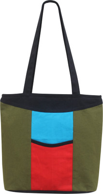 

Ryan tote bag checked black & white Multipurpose Bag(Green, Red, Blue, 7 L)