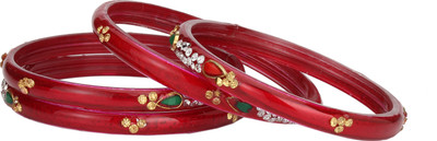 AFAST Glass Enamel Bangle Set(Pack of 4)