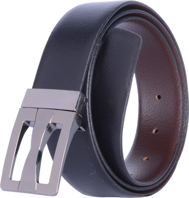 

Yew Leather Labs Men Casual Black Genuine Leather Reversible Belt