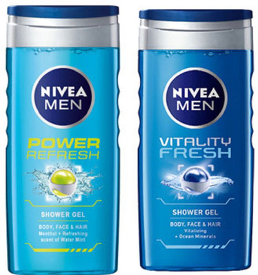 

Nivea MEN VITALITY FRESH SHOWER GEL 250ML + MEN POWER REFRESH SHOWER GEL 250ML(250 ml, Pack of 2)
