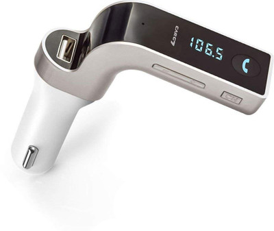 SURYA v4.0 Car Bluetooth Device with FM Transmitter(Silver)