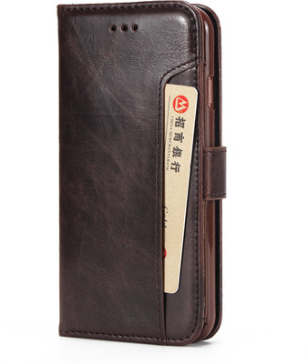 Cubix Wallet Case Cover for Apple iPhone 6 Plus iPhone 6s Plus(Brown, Cases with Holder, Leather, Polycarbonate) Flipkart