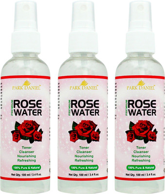 

Park Daniel Premium Rose Water - For Toner, Cleanser, Nourishing & Refreshing Purposes combo of 3 bottles of 100 ml(300 ml)(300 ml)