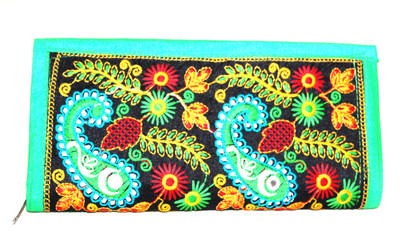 

Prayas Casual Green Clutch