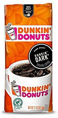 

Dunkin Donuts Dark Roast Dark Ground Coffee - 311g (110z) Roast & Ground Coffee 311 g
