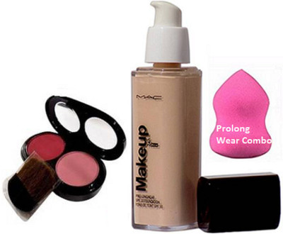 

Pro longwear combo Sponge Puff,Makeup ProLongwear Foundation Of Mac,2 Shades Blusher(Set of 3)