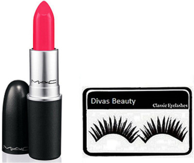 

divas beauty Eyelashes,mac Please Me Lustre Lipstick Rough A Levres(Set of 2)
