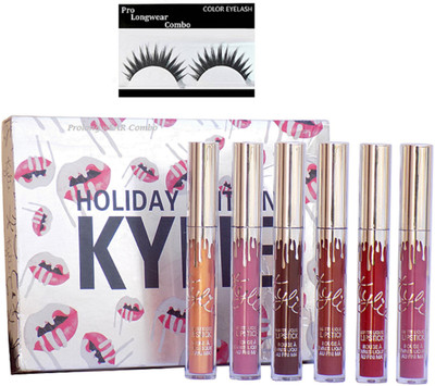

Pro longwear combo Eyelashes,Kylie Holiday Collection Limited Edition Mini Kit - Matte Liquid 6 Lipgloss(Set of 2)