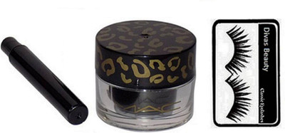 

divas beauty Eyelashes, MAC Long Lasting Balm Gel Eyeliner(Set of 2)