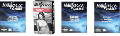 Manforce GAME EXOTIC,SUNNY EDITION Combo Pack and 4 tab (100mg) with every order Condom(Set of 4, 40S)