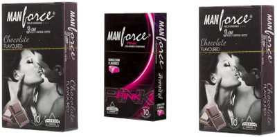 

Manforce CHOCLATE,PINK BUBBLEGUM Combo Pack and 4 tab (100mg) with every order Condom(Set of 3, 30S)