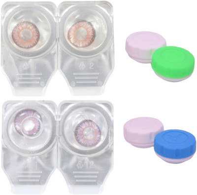 

Choice Empire 2 Pair Zero Power Monthly Contact Lens Without Solution - Pink - Voilet Color Lens Monthly Contact Lens(0 dioptres, Pink, Voilet, Pack of 4)