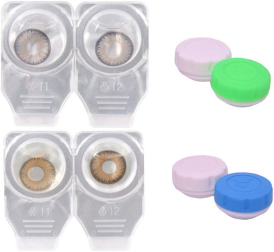 

Choice Empire 2 Pair Zero Power Monthly Contact Lens Without Solution - Grey - Hazel Color Lens Monthly Contact Lens(0 dioptres, Grey, Hazel, Pack of 4)