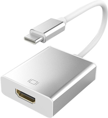 

TABLOR Type C to HDMI Adapter HDMI Adapter(Compatible with HDTV, Monitor, Projector, HDMI-enabled display, Silver)