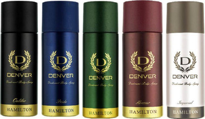 

Denver PRIDE/HAMILTON/IMPREAL/PRESTAGE Body Spray - For Men(825 ml, Pack of 5)