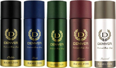 

perfectstore denver deodrent(imperial /pride/honer /calliber) Body Spray - For Men(750 ml, Pack of 5)