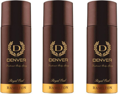 

Denver ROYAL OUD Body Spray - For Men(495 ml, Pack of 3)