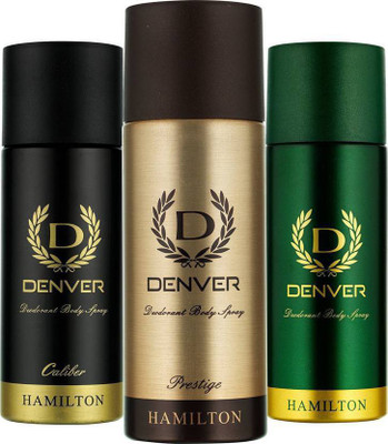 

Denver CALIBER PRESTAGE Body Spray - For Men(495 ml, Pack of 3)