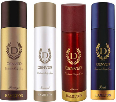 

Denver PRESTAGE / IMPREAL / HONOUR / PRIDE Body Spray - For Men(660 ml, Pack of 4)