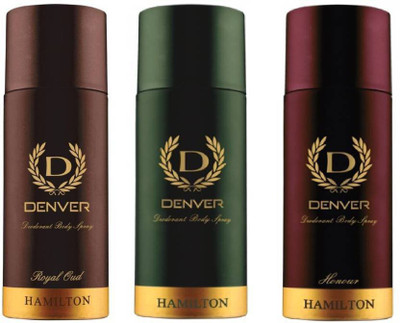 

Denver ROYAL OUD /HONOUR Body Spray - For Men(495 ml, Pack of 3)