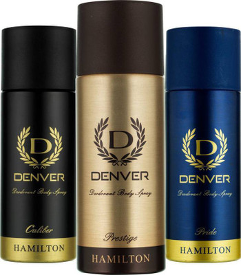

Denver CALIBER/PRIDE/PRIDE Body Spray - For Men(495 ml, Pack of 3)