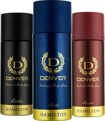 

Denver CALIBER /PRIDE/HONOUR Body Spray - For Men(495 ml, Pack of 3)