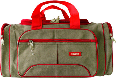 

BAGGON 22 Inch Heavy Weight Canvas Cargo Travel Duffel Bag(Beige)