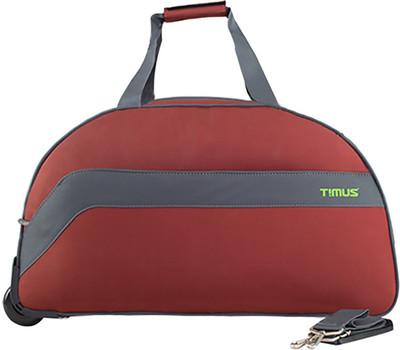 

TIMUS BOLT 65 CM RUST 2 WHEEL DUFFLE FOR TRAVEL - CHECK-IN LUGGAGE Duffel Strolley Bag(Red)