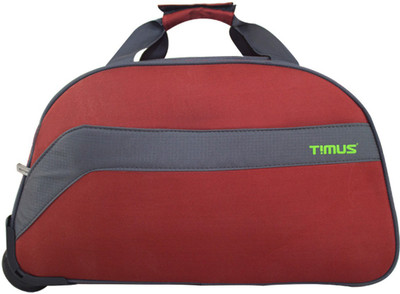 

timus BOLT 55 CM RUST 2 WHEEL DUFFLE TROLLEY FOR TRAVEL - CABIN LUGGAGE Duffel Strolley Bag(Red)