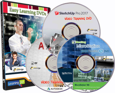

Easylearning AutoCAD SketchUp MicroStation (2017) Video Training Tutorial Combo Backs on 3 DVDs(DVD)