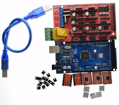 

TECHNOLOGYBAZAR RAMPS 1.4 + MEGA 2560 + 5pcs A4988 Micro Controller Board Electronic Hobby Kit