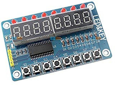 

KitsGuru TM1638 Eight 8 - Bit LED Digital Tube Display module 8 Keys Seven Segment Electronic Components Electronic Hobby Kit