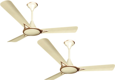 Orion Honeywood Ivory Highspeed 400RPM Pack of 2 3 Blade Ceiling Fan(White, Pack of 2)