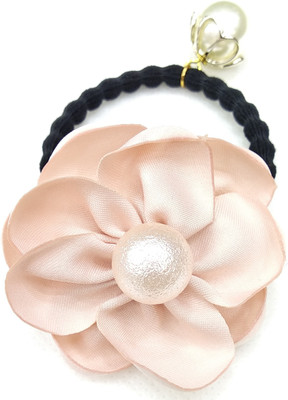 

Fairytale Flower Pearl with Hanging Pearl High Quality Elastic Rubber Band Ponytail Holder Elegant Rubber Band For Girl's and Woman's. Rubber Band(Pink)