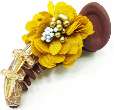 

Fairytale Premium Quality Beautiful Flowers With Crystals Brown Matte Colour Dolphin Hair Clutcher Hair Clip Party Wear For Girl's and Woman's. Size Regular Approx 7cm Hair Clip, Banana Clip, Hair Claw(Brown)